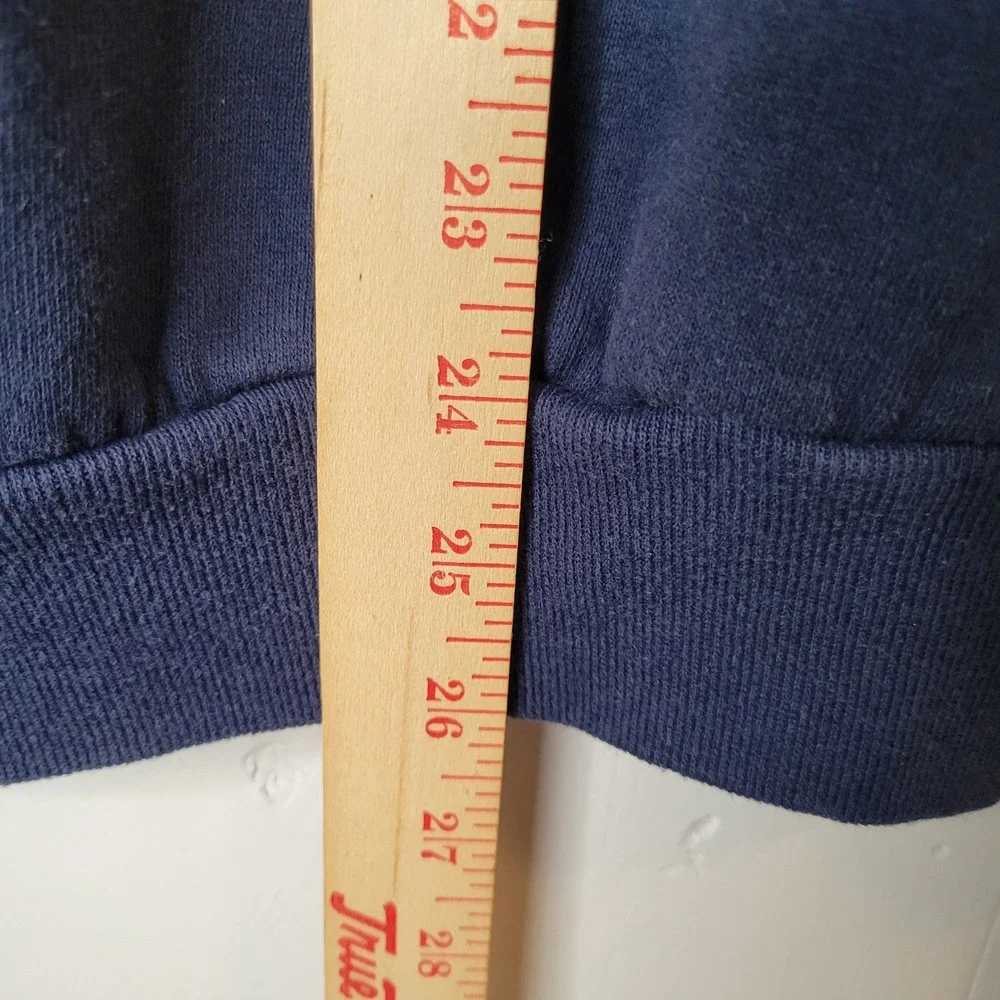 Vintage Jerzees Navy Blue Embroidered Birdhouse Sweatshirt Womens XL Made in USA